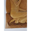 [458138986] Holz Holzschnitzerei Holzkunst Wandbild aus Mädchen mit Blume H 59,5 cm Bild 4