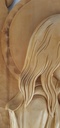 [458138987] Holz Holzschnitzerei Holzkunst Wandbild aus Mädchen mit Blume H 63,2 cm Bild 3