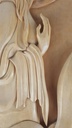 [458138987] Holz Holzschnitzerei Holzkunst Wandbild aus Mädchen mit Blume H 63,2 cm Bild 4