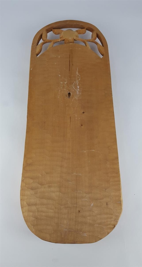 [458138987] Holz Holzschnitzerei Holzkunst Wandbild aus Mädchen mit Blume H 63,2 cm Bild 7
