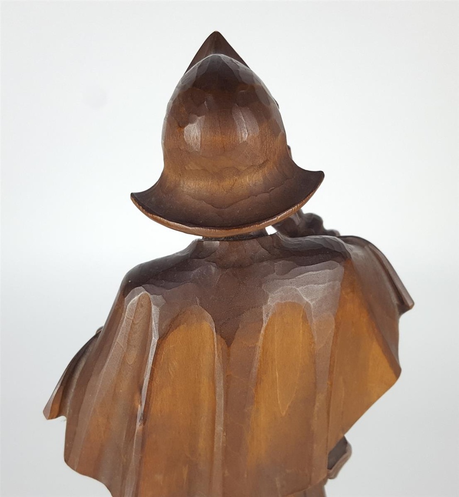 [458138988] Holzfigur Holzskulptur Nachtwächter mit Laterne H 39,8 cm Bild 9