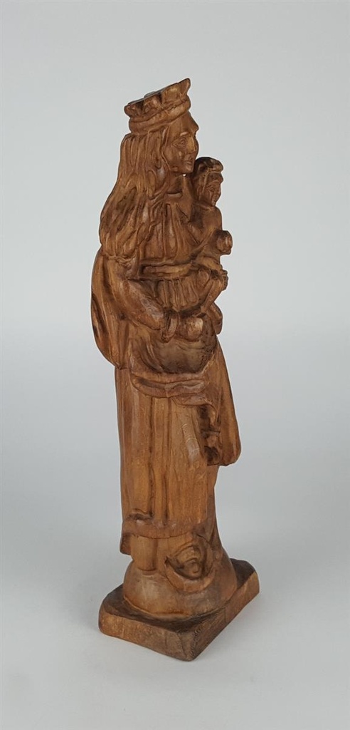 [458138990] Holzfigur Holzskulptur Maria mit dem Kind H 42,5 cm Spanien Bild 2