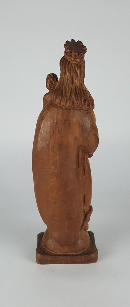 [458138990] Holzfigur Holzskulptur Maria mit dem Kind H 42,5 cm Spanien Bild 4