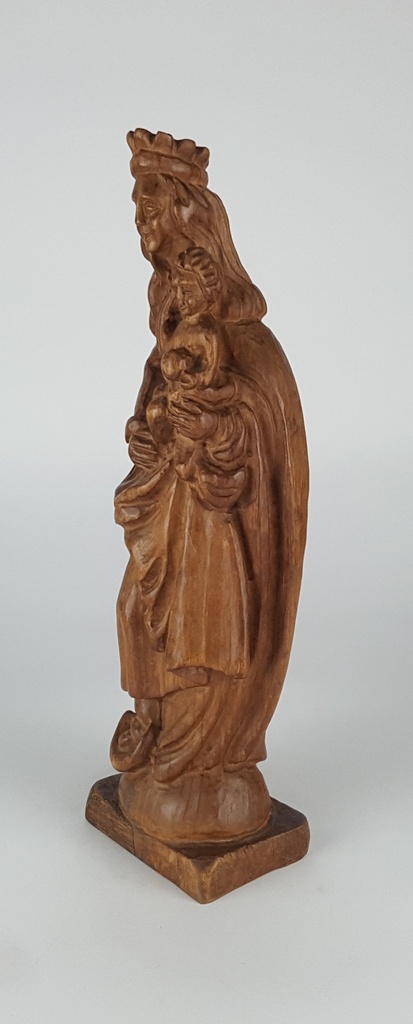 [458138990] Holzfigur Holzskulptur Maria mit dem Kind H 42,5 cm Spanien Bild 5