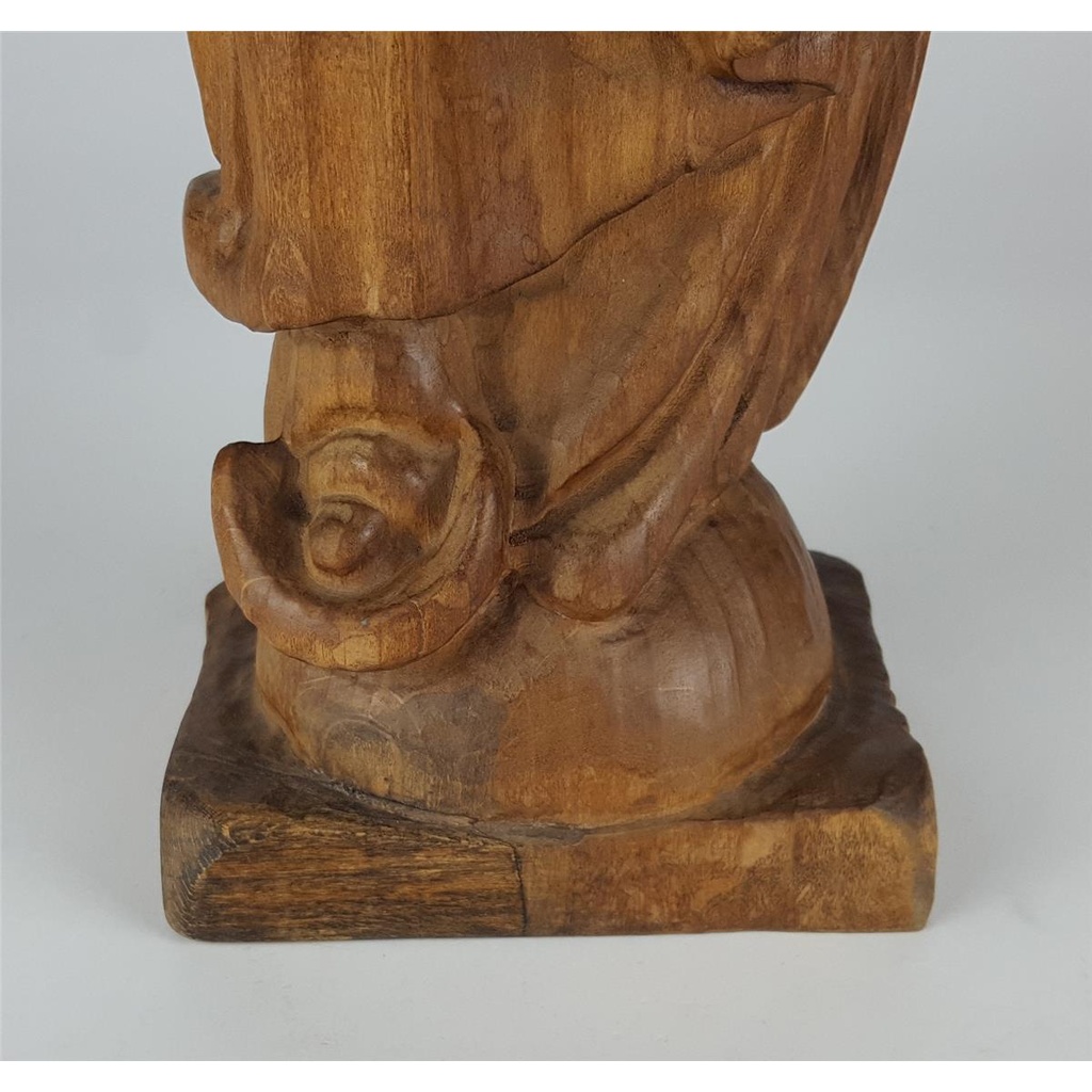 [458138990] Holzfigur Holzskulptur Maria mit dem Kind H 42,5 cm Spanien Bild 8
