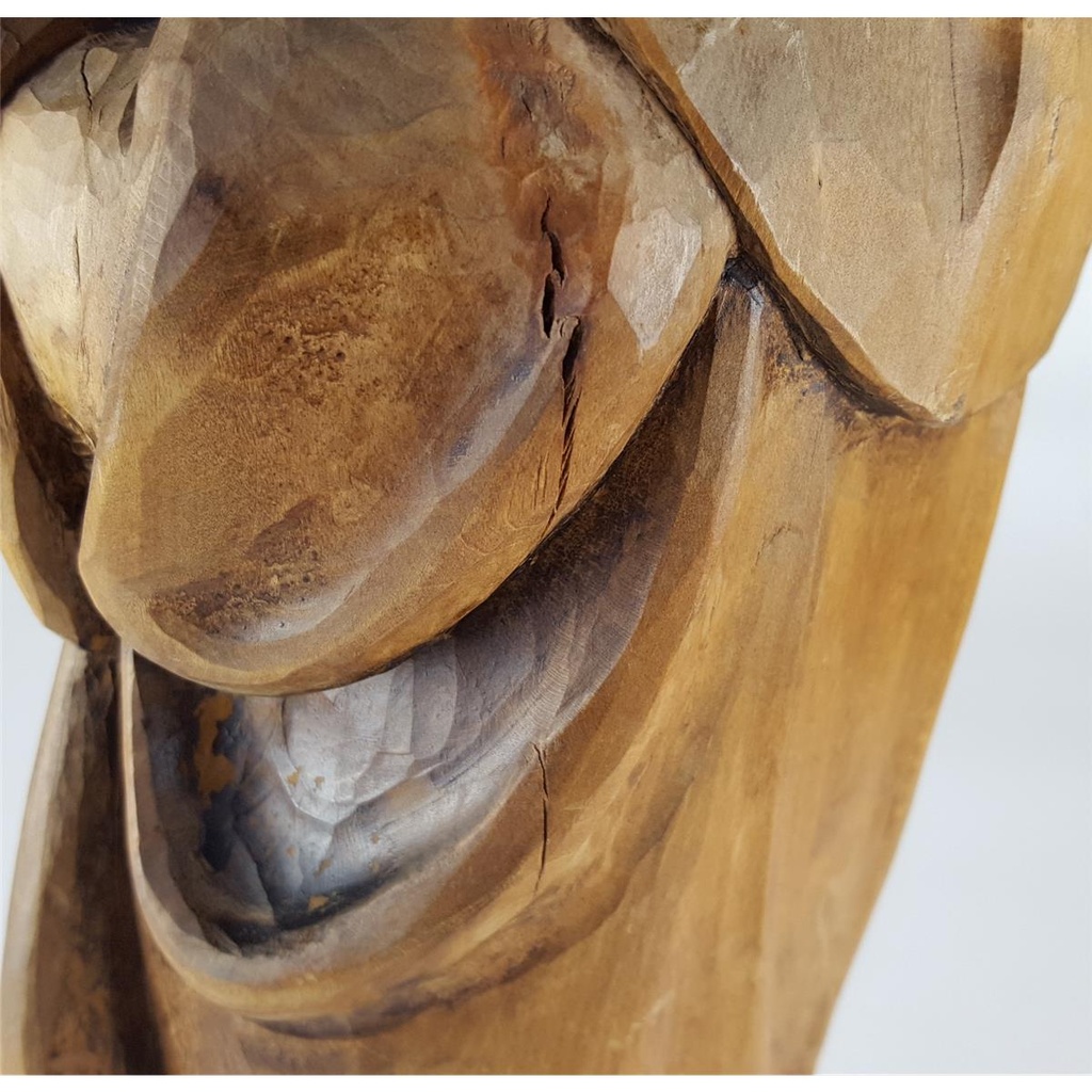 [458139000] Holzfigur Holzskulptur Heiligenfigur Maria mit dem Kind H 55 cm Bild 6