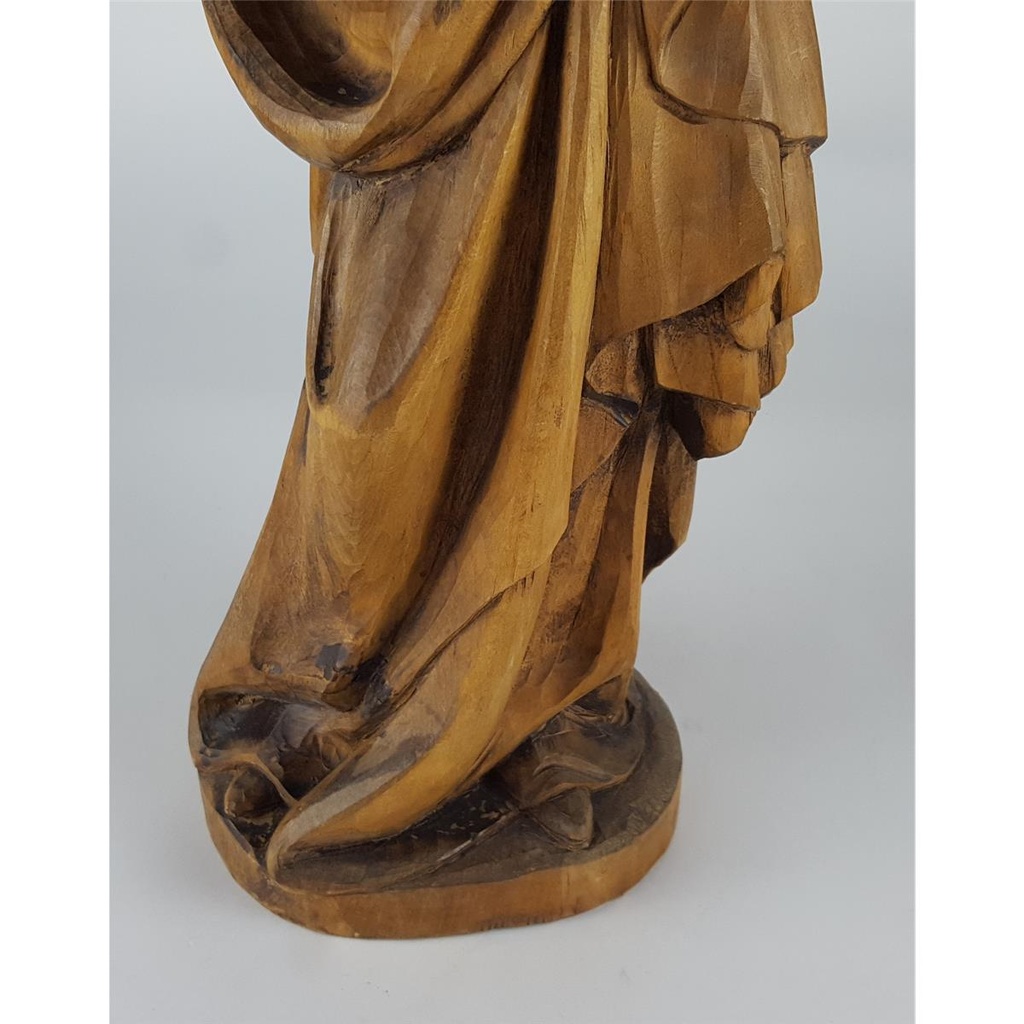 [458139000] Holzfigur Holzskulptur Heiligenfigur Maria mit dem Kind H 55 cm Bild 10