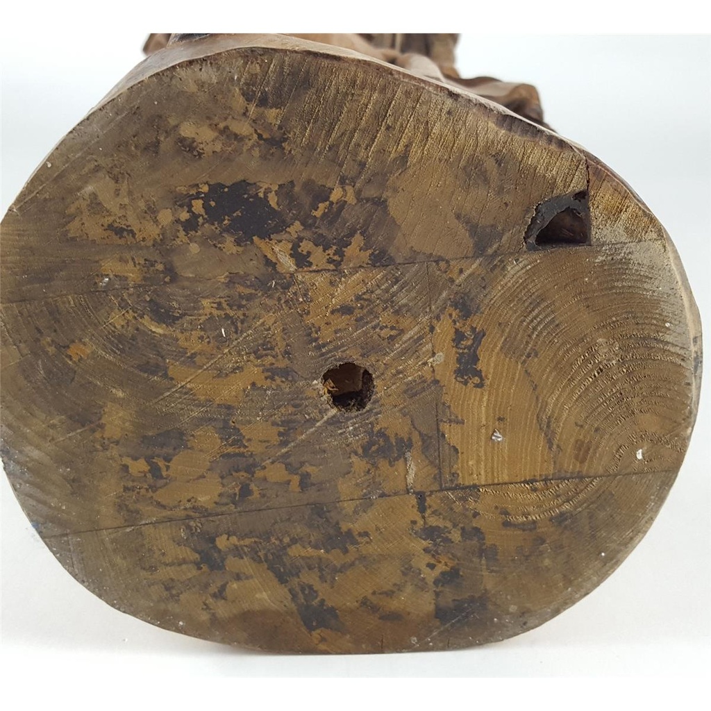 [458139000] Holzfigur Holzskulptur Heiligenfigur Maria mit dem Kind H 55 cm Bild 11