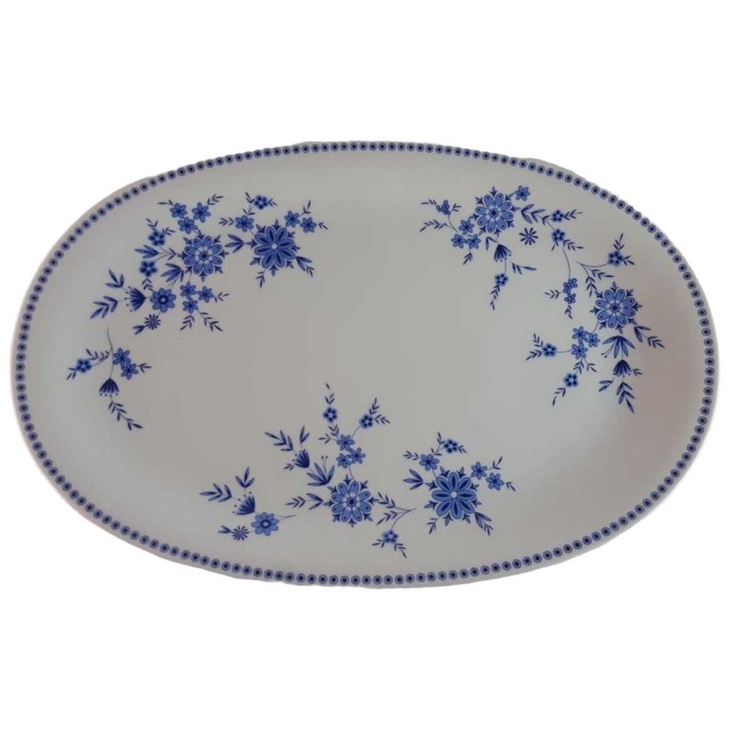 [45813903] Fleischplatte groß 35x22,9 cm Seltmann Weiden Doris Bayerisch Blau gebraucht - sehr gut Bild 2