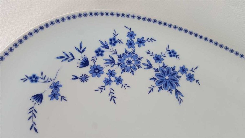 [45813903] Fleischplatte groß 35x22,9 cm Seltmann Weiden Doris Bayerisch Blau gebraucht - sehr gut Bild 3