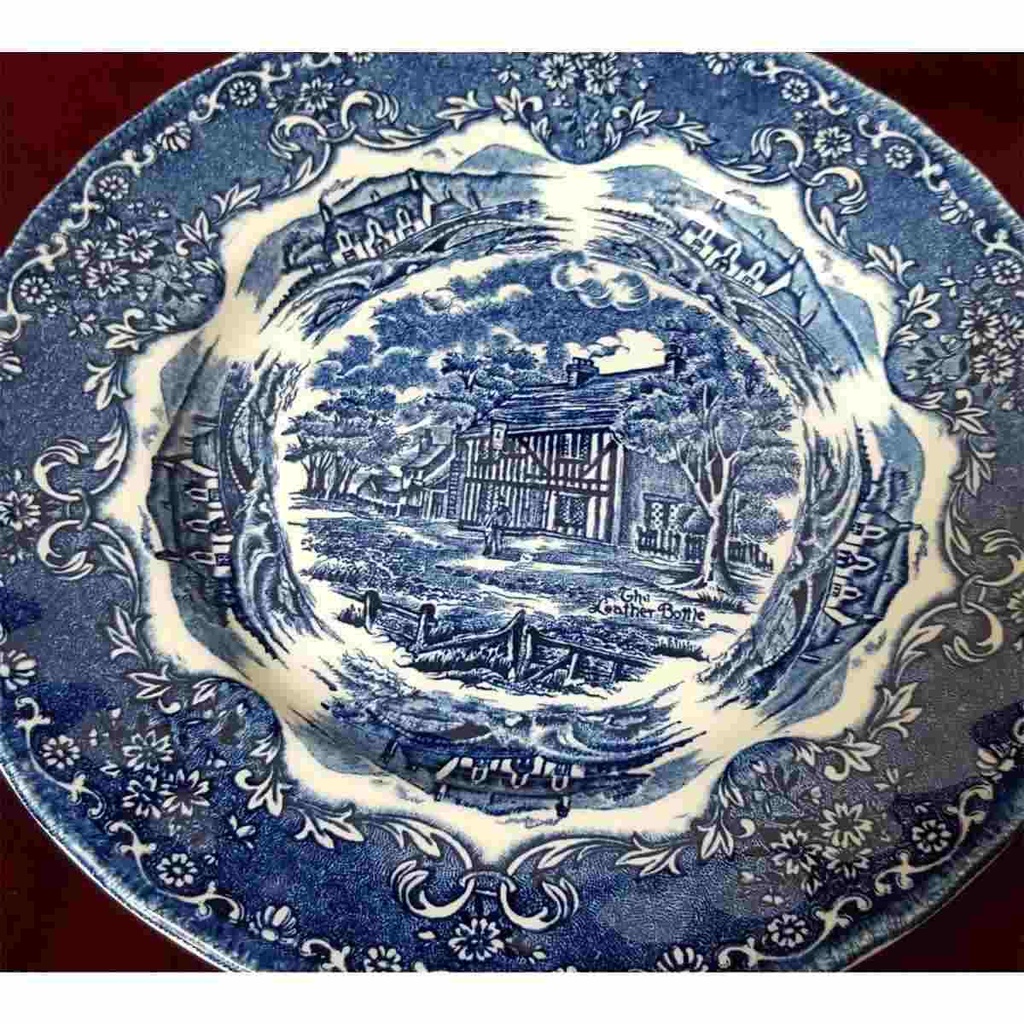 [458139080] Kuchenteller Dessertteller 20,5 cm Grindley English Country Inns Blau gebraucht - gut Bild 3