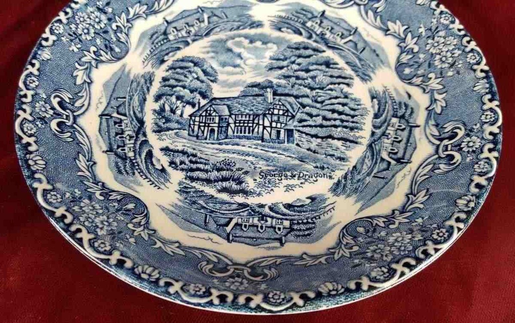 [458139081] Untertasse für Kaffee 14,5 cm Grindley English Country Inns Blau gebraucht - gut Bild 3