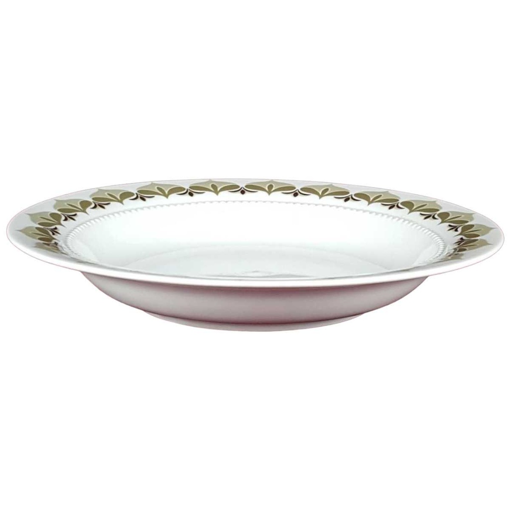 [458139091] Suppenteller 22,1 cm Eschenbach Venedig Perlrand Retrogrün gebraucht - akzeptabel Bild 2