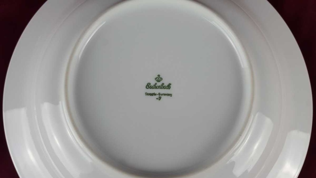 [458139091] Suppenteller 22,1 cm Eschenbach Venedig Perlrand Retrogrün gebraucht - akzeptabel Bild 6