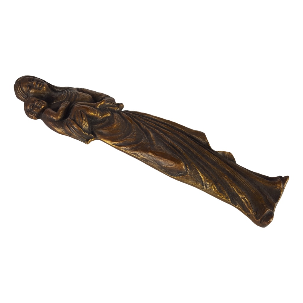 [458139121] Figur Skulptur Messing brüniert Madonna mit Kind H 35,5 cm Bild 3