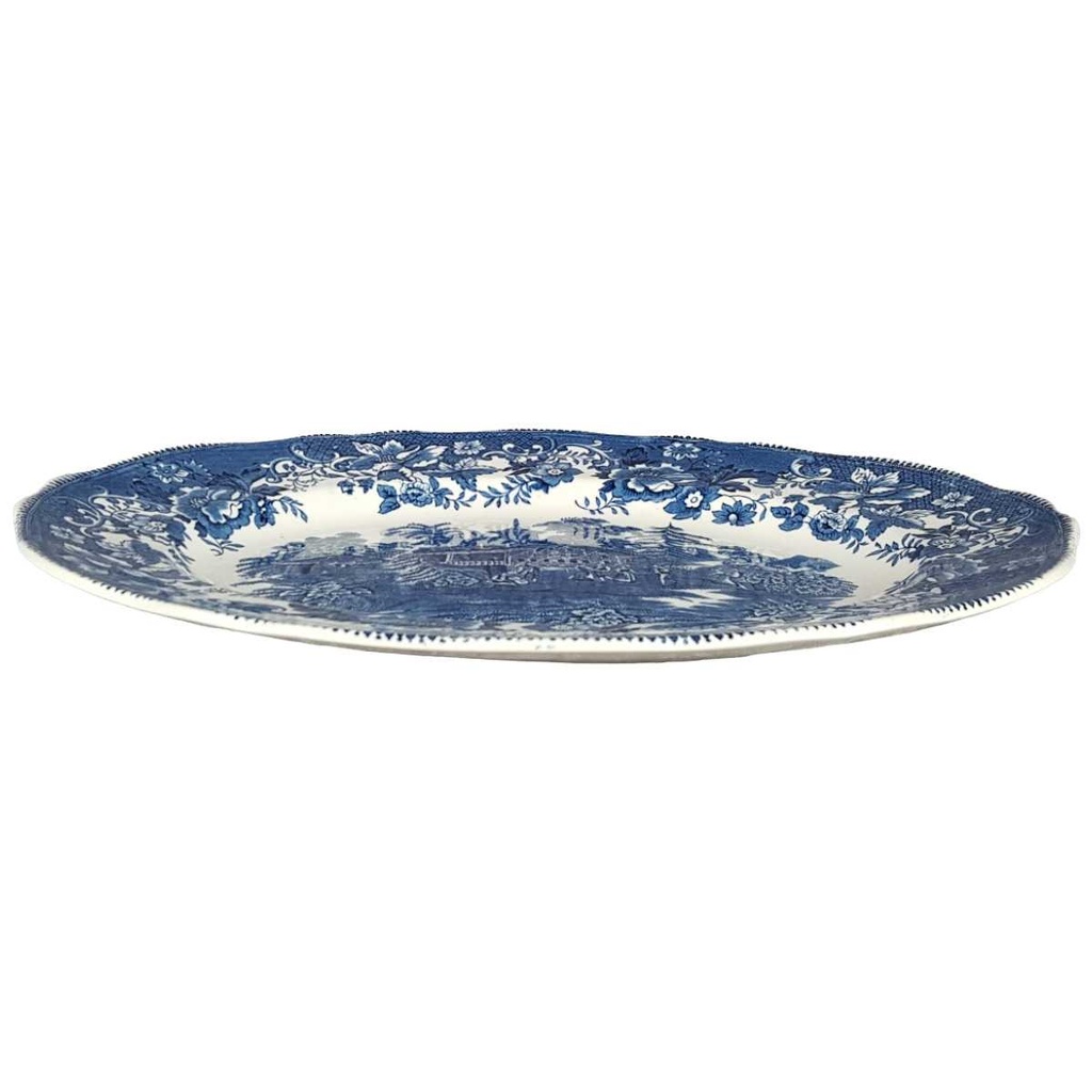 [458139158] Fleischplatte 35,3x28 cm Enoch Wedgwood Avon Cottage Blau gebraucht - gut Bild 2