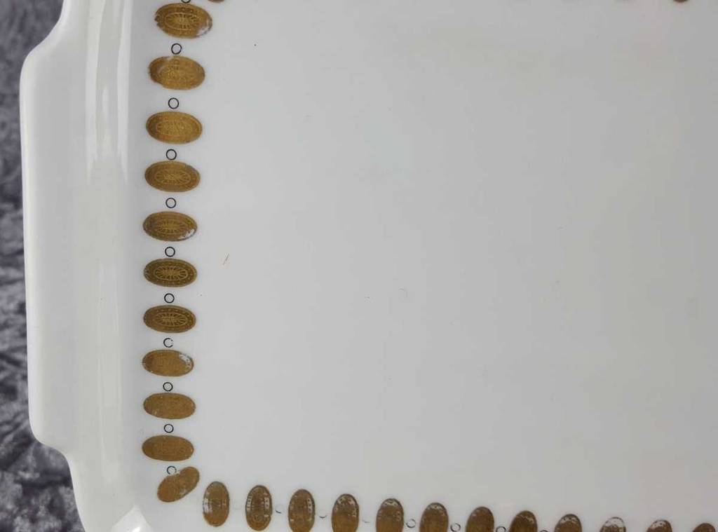 [458139189] Königskuchenplatte Golddekor Winterling Röslau Weiß gebraucht - akzeptabel Bild 3