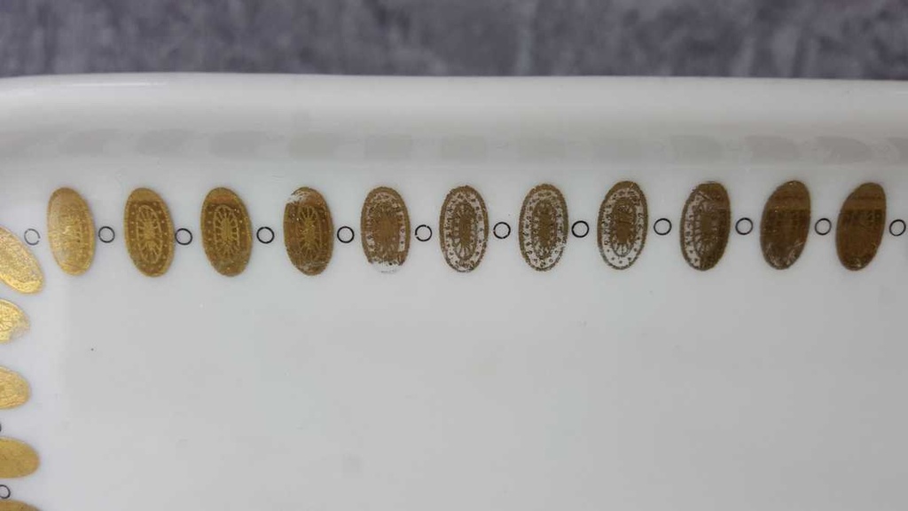 [458139189] Königskuchenplatte Golddekor Winterling Röslau Weiß gebraucht - akzeptabel Bild 4