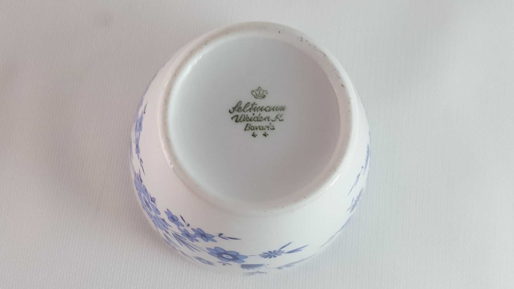[45813919] Zuckerdose ohne Deckel Seltmann Weiden Doris Bayerisch Blau gebraucht - gut Bild 4
