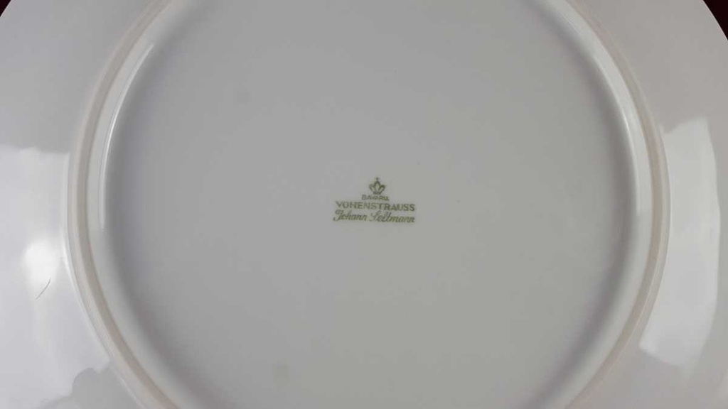 [458139196] Speiseteller Essteller 24,2 cm Seltmann Weiden Vohenstrauß blau gold Rand gebraucht - akzeptabel Bild 5