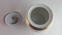 [45813920] Zuckerdose Goldrand Bareuther Waldsassen Reliefdekor blau gebraucht - gut Bild 4