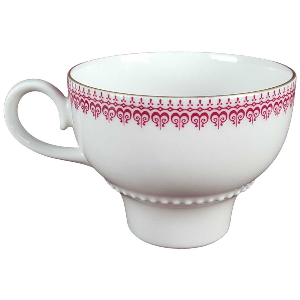 [458139203] Kaffeetasse Goldrand Eschenbach Venedig Perlrand Rot gebraucht - gut Bild 2