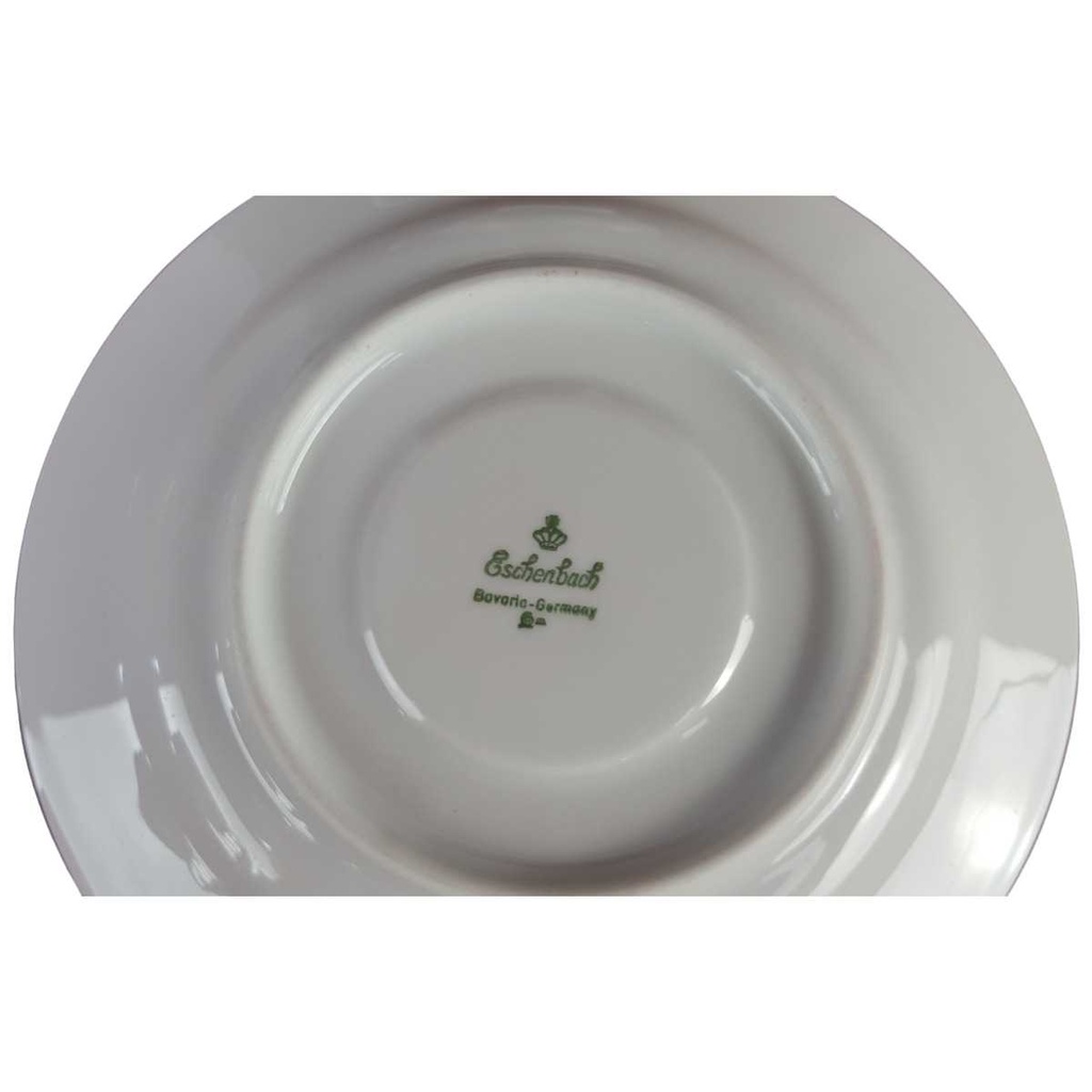 [458139204] Untertasse für Kaffee Goldrand 14,7 cm Eschenbach Venedig Perlrand Rot gebraucht - sehr gut Bild 2