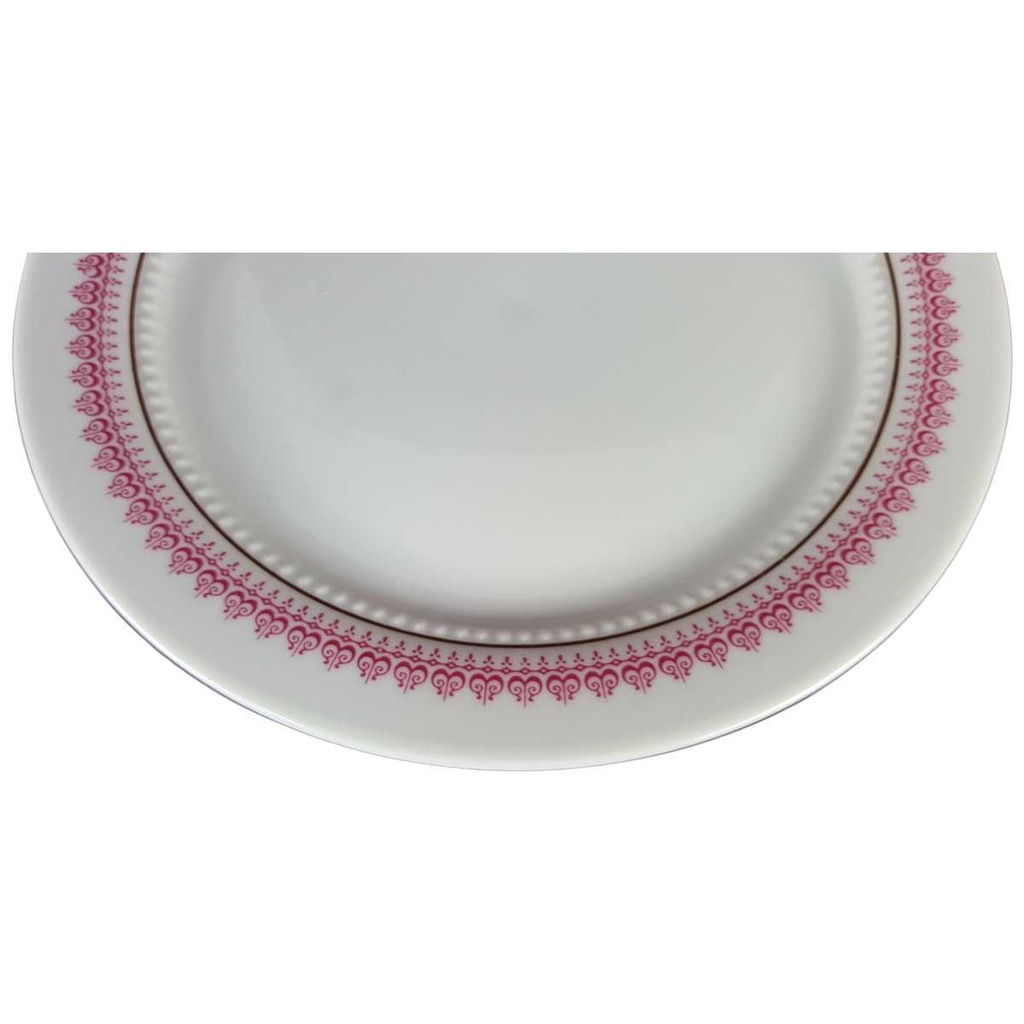 [458139205] Kuchenteller Dessertteller Goldrand 19,2 cm Eschenbach Venedig Perlrand Rot gebraucht - gut Bild 2