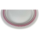 [458139205] Kuchenteller Dessertteller Goldrand 19,2 cm Eschenbach Venedig Perlrand Rot gebraucht - gut Bild 2