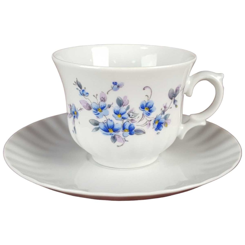 [458139211] Untertasse 14,5 cm Retsch Wunsiedel Blau Blumendekor Blumen gebraucht - gut Bild 2
