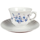 [458139211] Untertasse 14,5 cm Retsch Wunsiedel Blau Blumendekor Blumen gebraucht - gut Bild 2