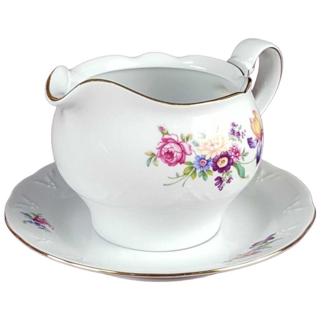 [458139215] Sauciere mit Teller Kahla Blumenmuster gebraucht - gut Bild 2
