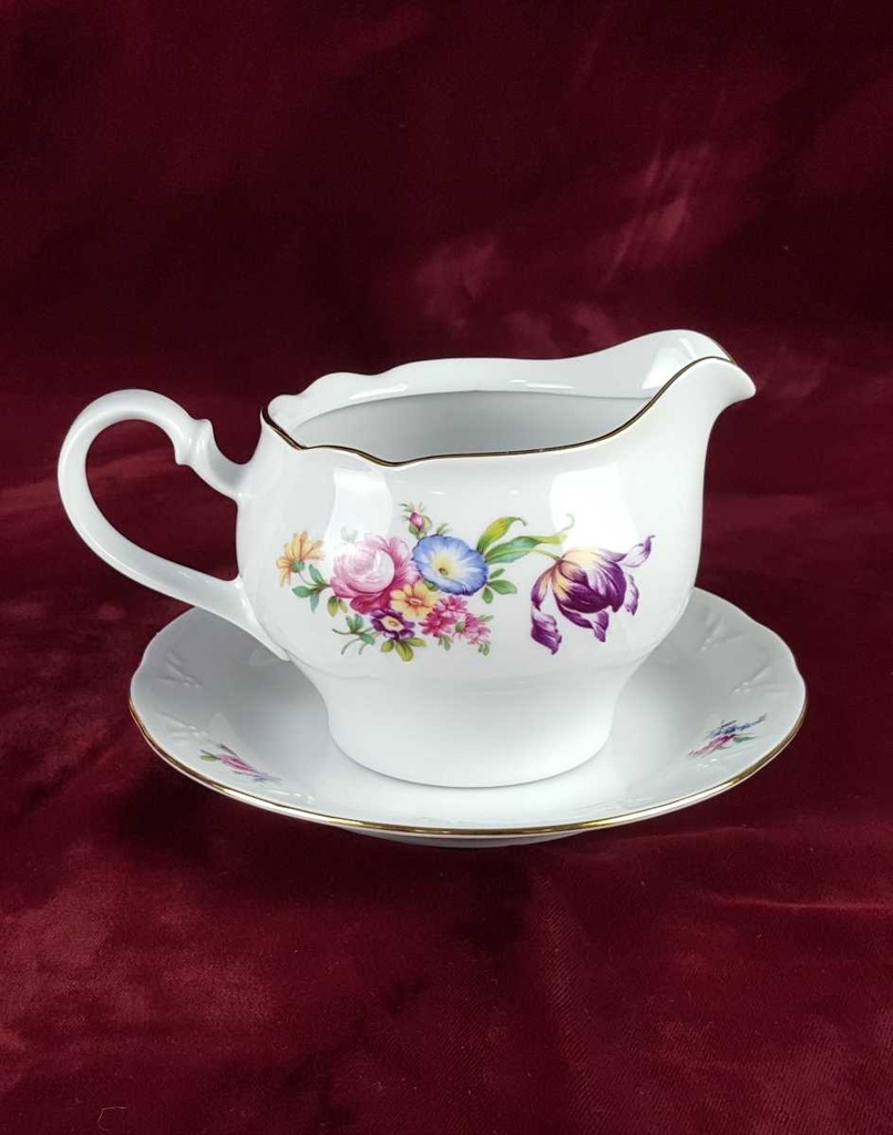 [458139215] Sauciere mit Teller Kahla Blumenmuster gebraucht - gut Bild 4