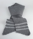 [458139351] Schal Mütze Set 2 tlg Damen Handarbeit grau gehäkelt Bild 6