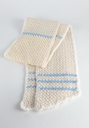 [458139353] Schal Mütze Set 2 tlg Mädchen creme weiß blau Handarbeit gehäkelt Bild 5