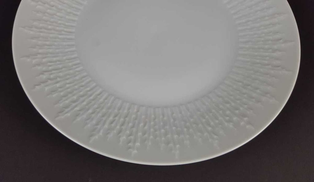[458139386] Speiseteller Essteller 24,5 cm Hutschenreuther Exzellenz Weiß gebraucht - gut Bild 3