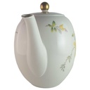 [45813942] Teekanne Goldrand 1,6 L Rhenania Duisdorf gelbe Blumen mit gebraucht - gut Bild 2