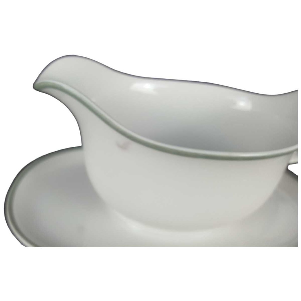 [458139427] Sauciere 1tlg Arzberg Form 1382 1 Grüner Rand gebraucht - gut Bild 2