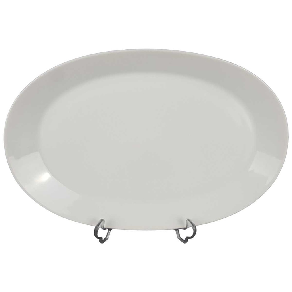 [458139429] Speiseplatte Fleischplatte 28x18,6 cm Hutschenreuther Noblesse Weiß Selb gebraucht - gut Bild 2