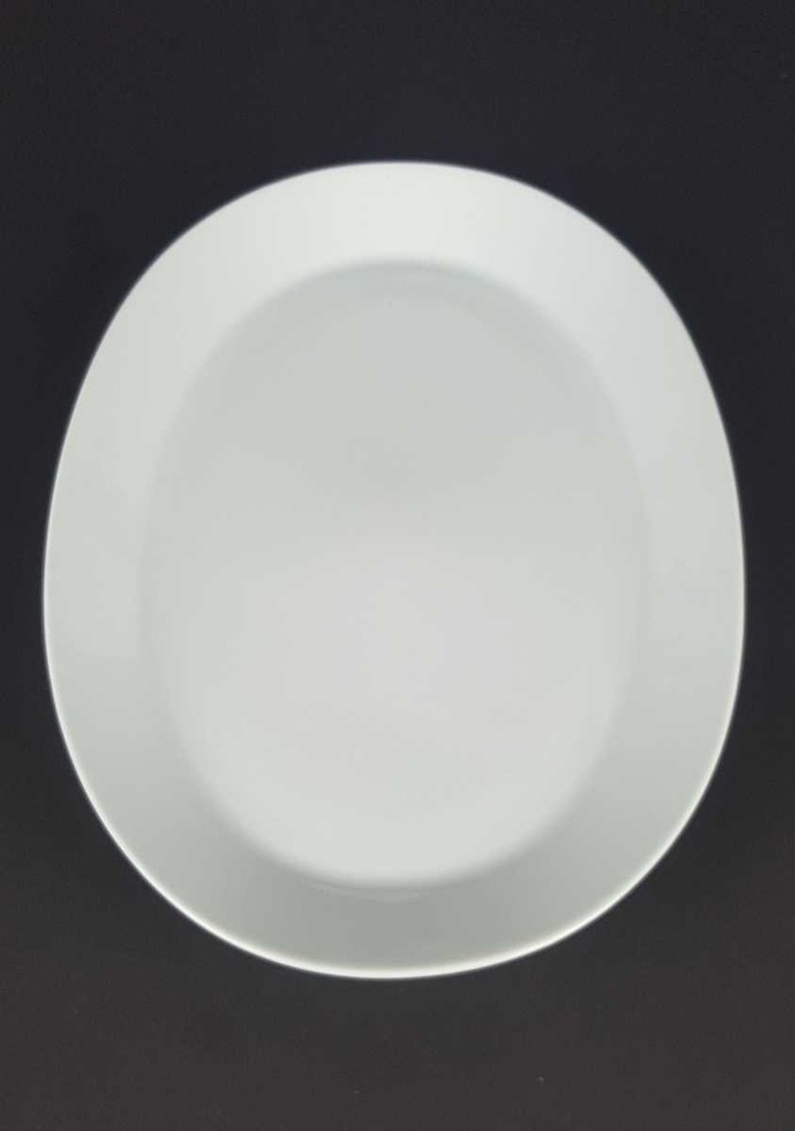 [458139429] Speiseplatte Fleischplatte 28x18,6 cm Hutschenreuther Noblesse Weiß Selb gebraucht - gut Bild 4