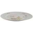 [45813947] Kuchenteller Dessertteller Frühstücksteller Goldrand 19 cm Rhenania Duisdorf gelbe Blumen mit gebraucht - gut Bild 2