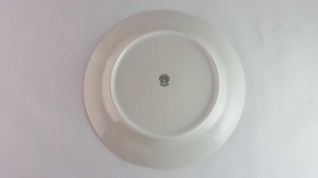 [45813947] Kuchenteller Dessertteller Frühstücksteller Goldrand 19 cm Rhenania Duisdorf gelbe Blumen mit gebraucht - gut Bild 3