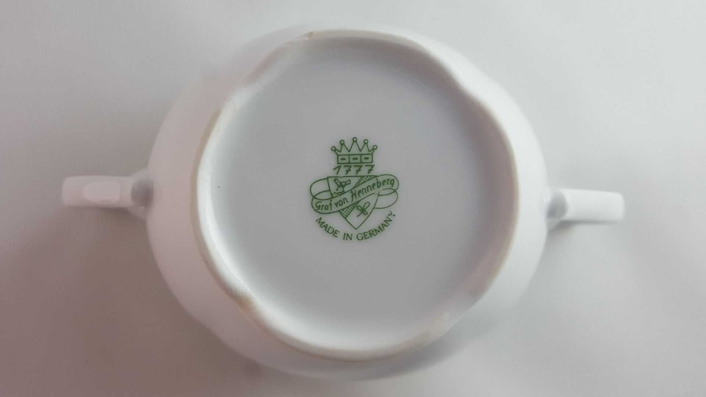 [45813948] Zuckerdose Goldrand Graf von Henneberg Viktoria weiß mit gebraucht - gut Bild 7