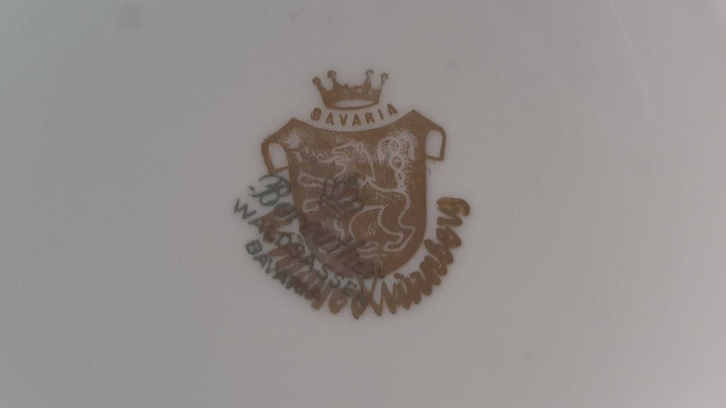 [45813954] Ragoutterrine Suppenterrine Suppenschüssel Servierschüssel Goldrand Tirschenreuth Grauband gebraucht - gut Bild 9
