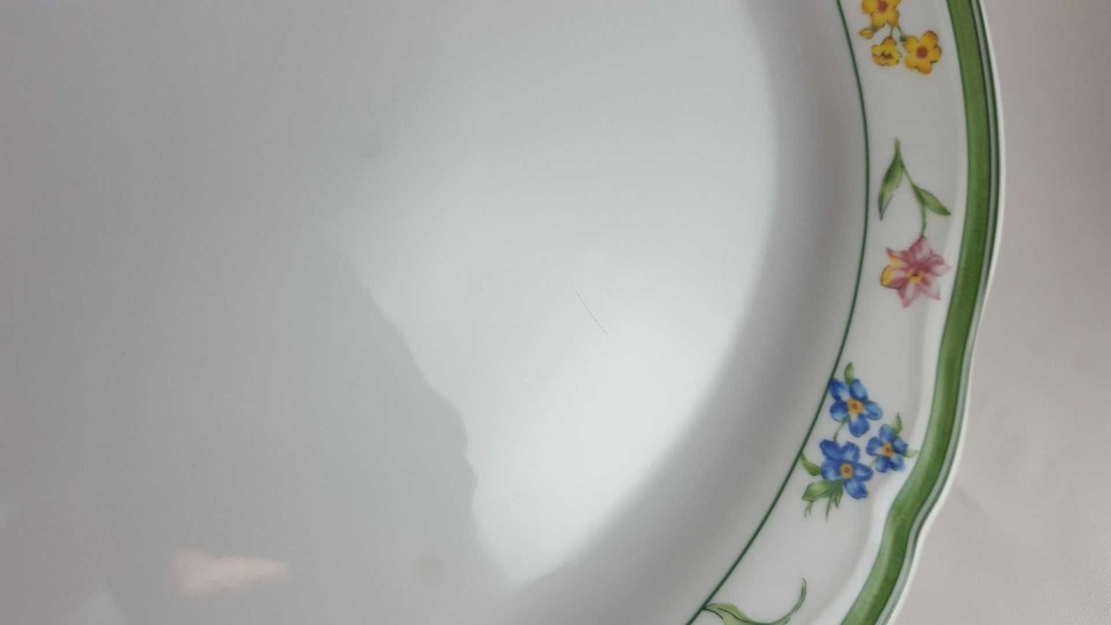 [45813960] Servierplatte Fleischplatte 32,3x23,3 cm Creatable Anna Lisa bunte Blumen gebraucht - gut Bild 8