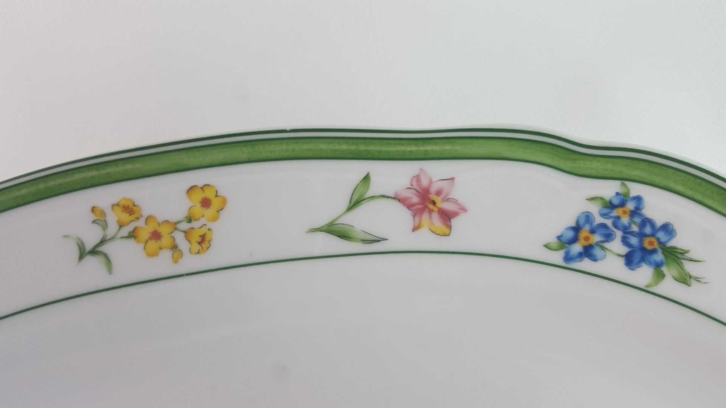 [45813960] Servierplatte Fleischplatte 32,3x23,3 cm Creatable Anna Lisa bunte Blumen gebraucht - gut Bild 9