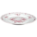 [458139624] Speiseteller Essteller 24 cm Tirschenreuth Unbekannte Formen Blumenmuster mit rosa Rand gebraucht - gut Bild 2