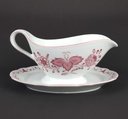 [458139625] Sauciere Tirschenreuth Unbekannte Formen Blumenmuster mit rosa Rand gebraucht - sehr gut Bild 3