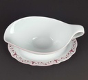 [458139625] Sauciere Tirschenreuth Unbekannte Formen Blumenmuster mit rosa Rand gebraucht - sehr gut Bild 5