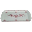[458139631] Königskuchenplatte Tirschenreuth Unbekannte Formen Blumenmuster mit rosa Rand gebraucht - gut Bild 2